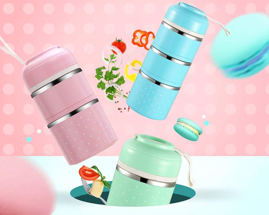 保温弁当箱 3コンパートメント 大容量*5 保温ランチボックス 保温弁当箱 保温バッグ付き 弁当箱 保温 三